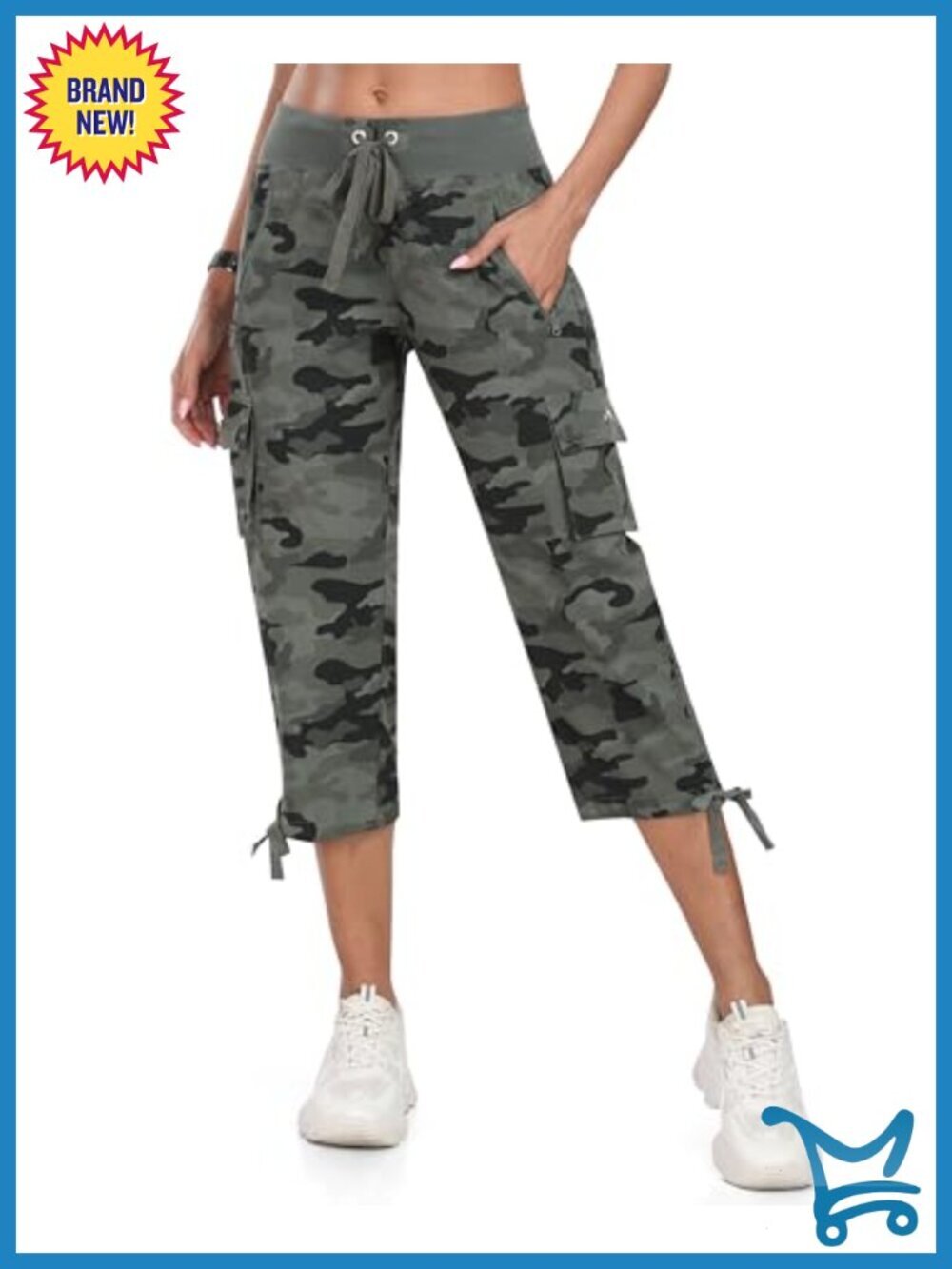Women's Cargo Capris Hiking Pants Lightweight Quick Dry Outdoor Travel Cargo